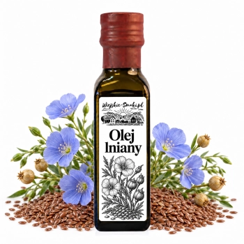 Olej lniany 100ml Wiejskie Smaki